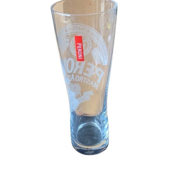 Pre Owned Peroni Nastro Azzurro Birra Superiore Etched Beer Glass Pilsner Style - Picture 11 of 13